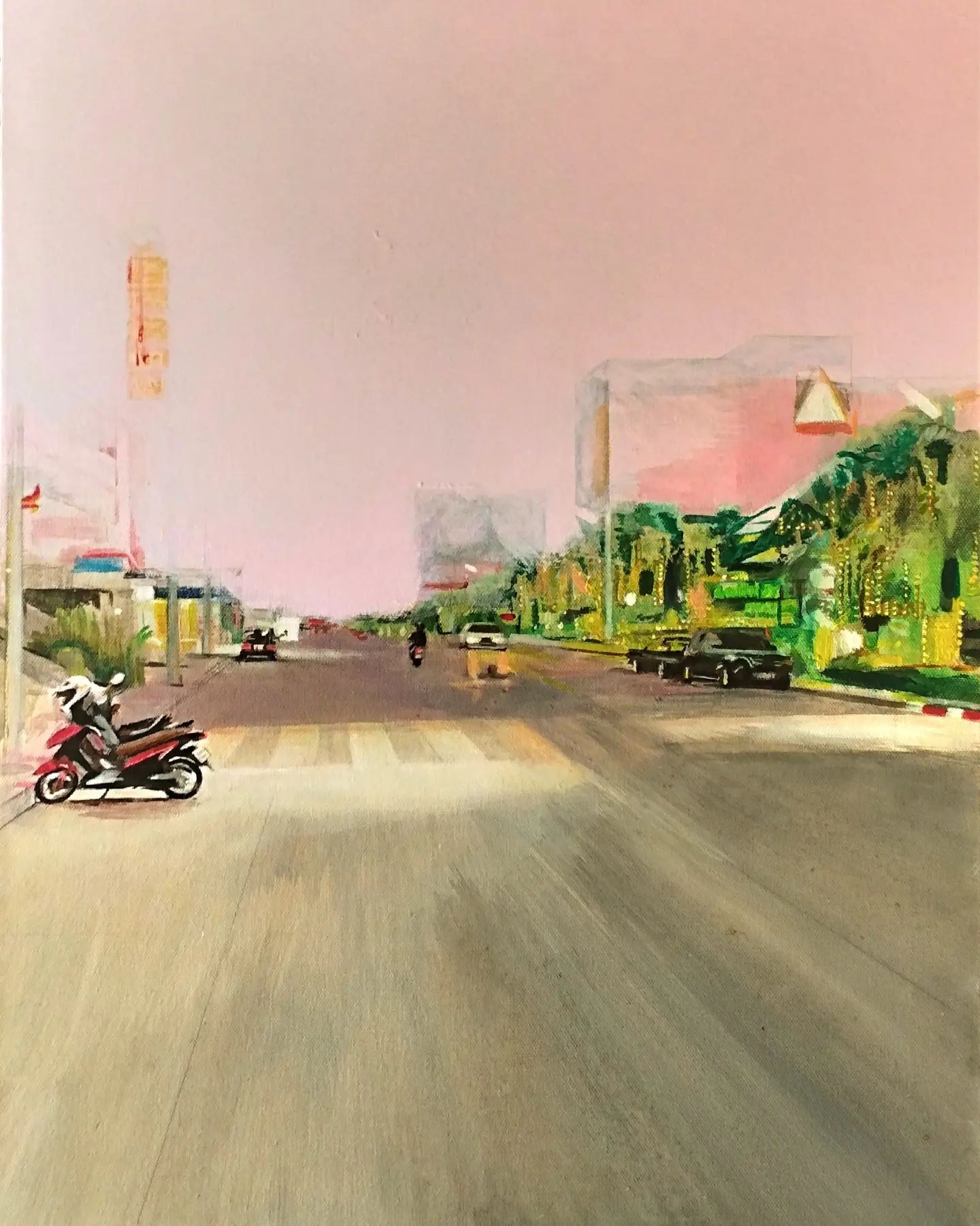 Chiang Mai street scene pink